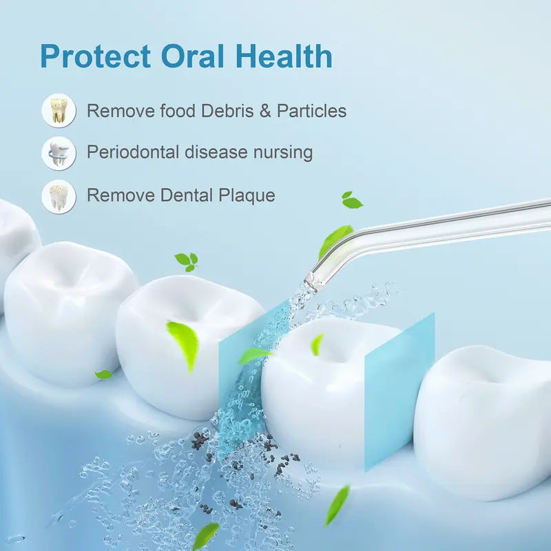 Operan Cordless Lightweight Oral Irrigator (45.5G) - 300Ml Tank, 4 Cleaning Modes, 4 Nozzles, IPX7 Waterproof, USB Rechargeable, Plaque Removal, at Home Dental Care, Deep/Health Oral Irrigators, Braces Alternative, for Home/Travel (No Batteries Needed)