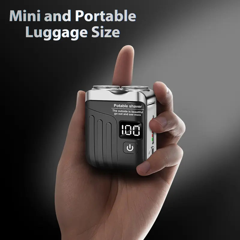 2026 New Dual-Head Electric Shaver, Electric Mini Portable Razor, Pocket Size Washable Rechargeable Waterproof Compact Shaver for Home, Car, Travel
