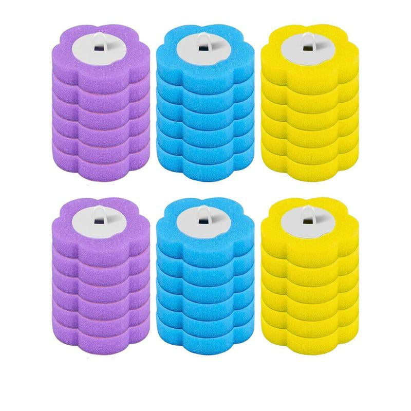 72-Pack Disposable Toilet Brush Refill Heads, Replacement Sponge Pads for Deep Cleaning, Toilet Wand Refills for Bathroom Care