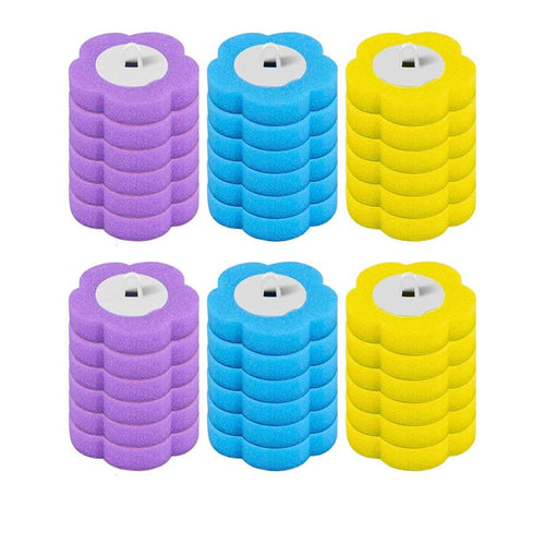 72-Pack Disposable Toilet Brush Refill Heads, Replacement Sponge Pads for Deep Cleaning, Toilet Wand Refills for Bathroom Care