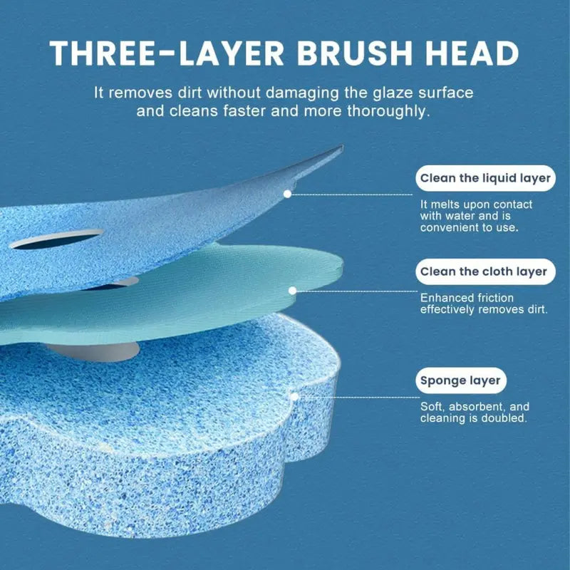 72-Pack Disposable Toilet Brush Refill Heads, Replacement Sponge Pads for Deep Cleaning, Toilet Wand Refills for Bathroom Care