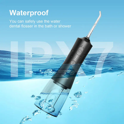 Operan Cordless Lightweight Oral Irrigator (45.5G) - 300Ml Tank, 4 Cleaning Modes, 4 Nozzles, IPX7 Waterproof, USB Rechargeable, Plaque Removal, at Home Dental Care, Deep/Health Oral Irrigators, Braces Alternative, for Home/Travel (No Batteries Needed)